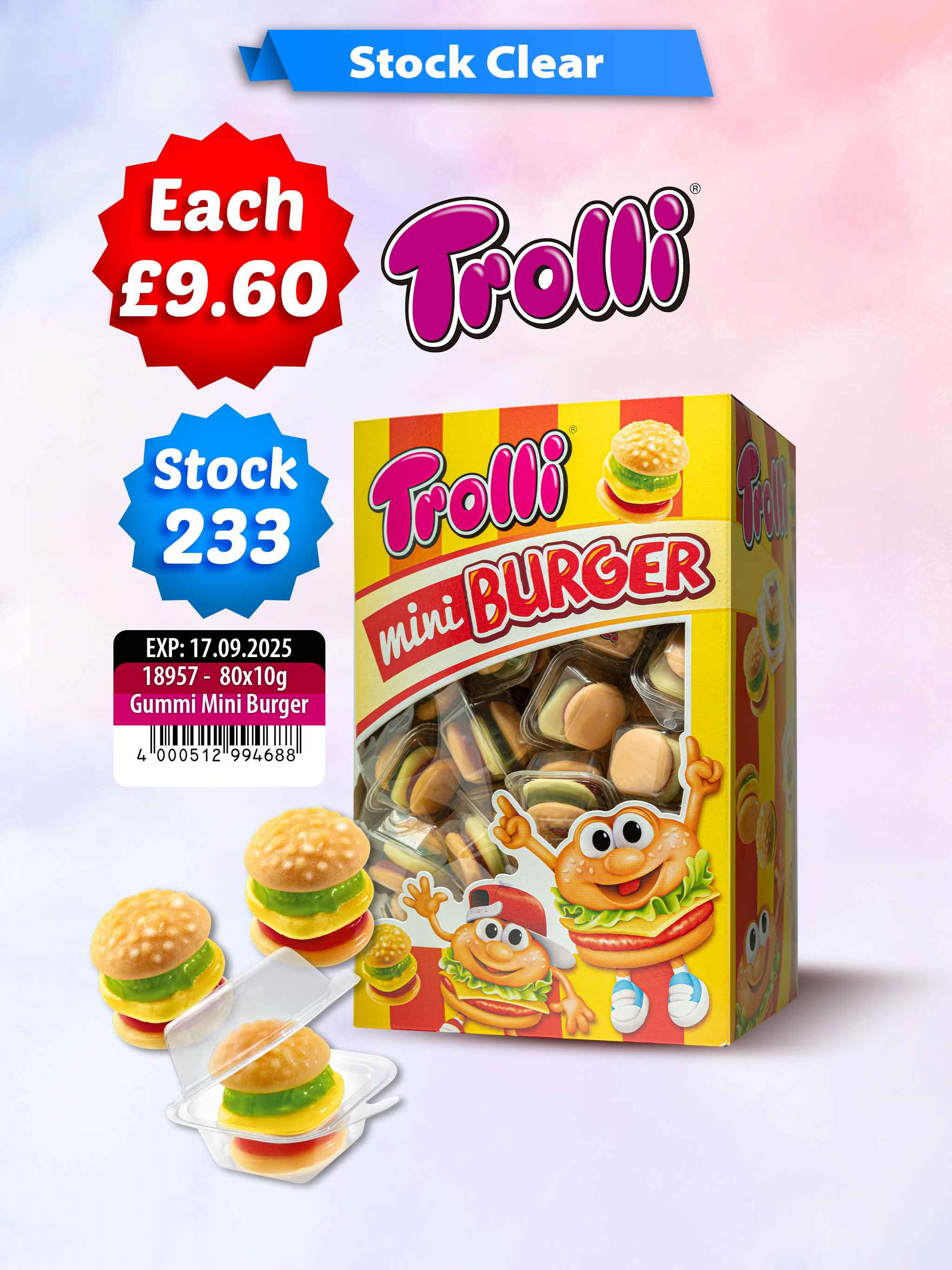 Trolli Gummi Mini Burger