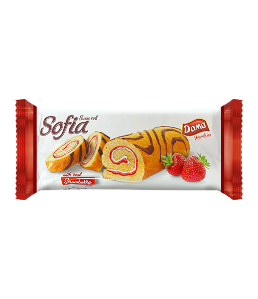 Doma Swiss Roll Sofia Strawberry 10x200g