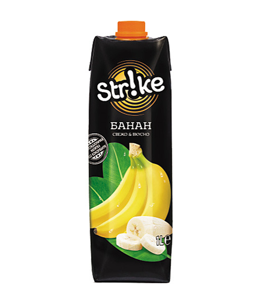 Strike Fruit Drink Banana 12x1L