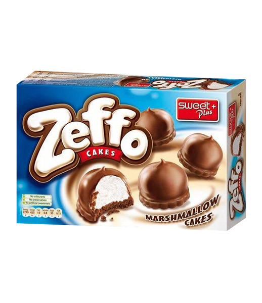 SweetPlus Zeffo Marshmallow Cakes with Cocoa Milk Coating 12x150g