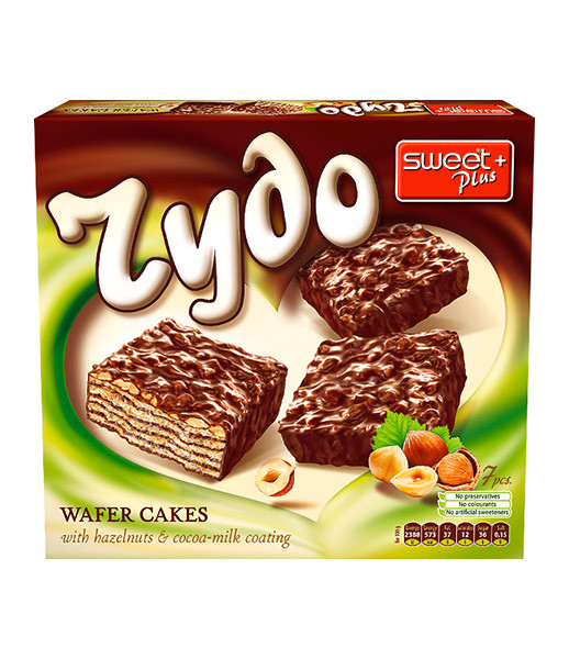 SweetPlus Rydo Wafer Cakes with Hazelnuts 12x125g