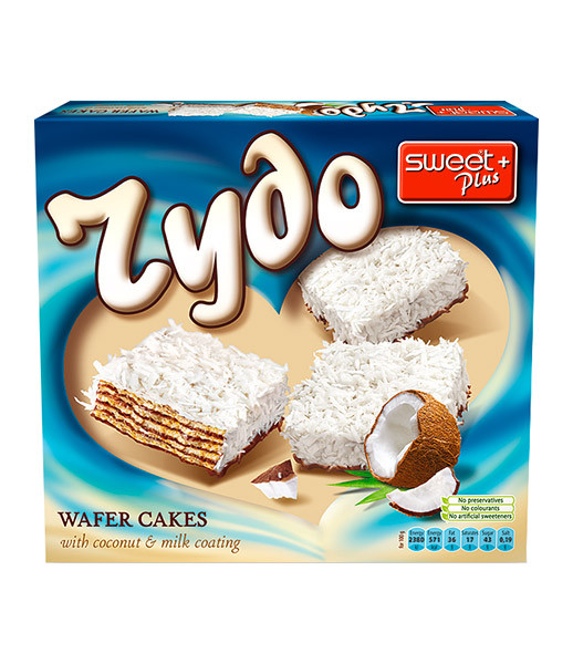 SweetPlus Rydo Wafer Cakes with Coconut 12x155g