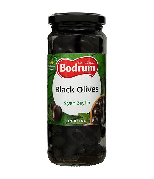 Bodrum Whole Black Olives 12x340g