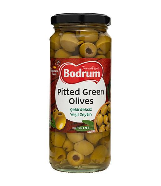 Bodrum Pitted Green Olives 12x340g