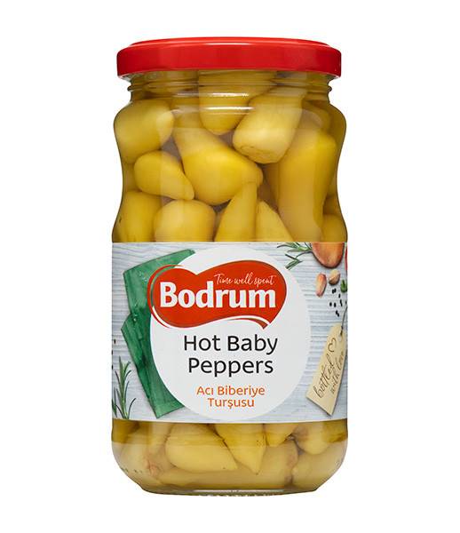 5Bodrum 370cc Biberiye (Baby Pepper Pickles Hot) 6x330g