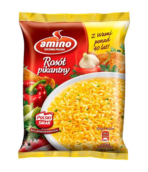 Amino Hot Chicken Soup (Rosol Z Kury Pikantny) 22x58g