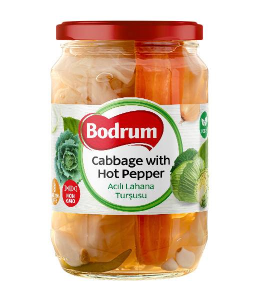 5Bodrum 720cc Cabbage Pickle with Chilli 6x670g