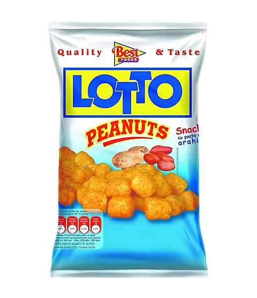 Crisps Lotto Peanuts Snack 24x90g