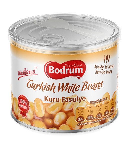 Bodrum R.M. Turkish White Beans in Tomato Sauce 6x400g