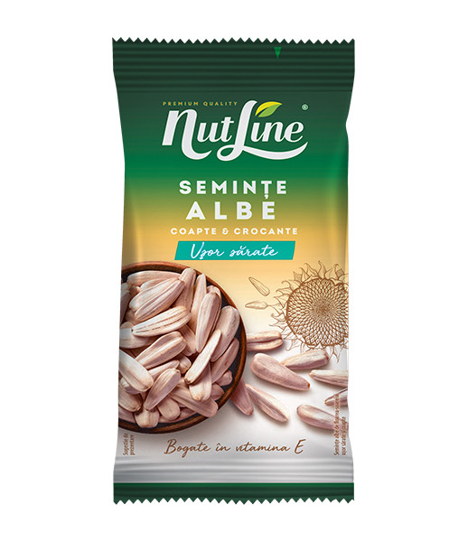 Nutline Roasted Sunfl. Seeds White Lightly(Seminte Albe) 12x100g