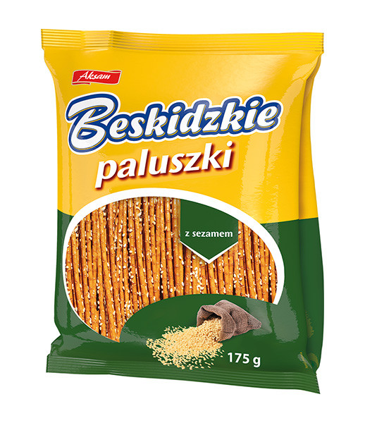 Aksam Beskidzkie Paluszki Sesame Sticks (Sezam) 18x175g