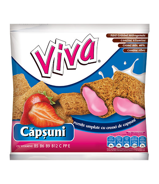 Viva Strawberry Cream Snacks 14x200g