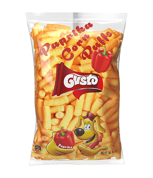 Gusto Paprika Corn Puffs 18x100g