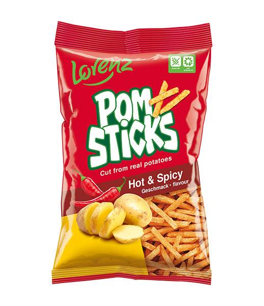 Crisps Crunchips Pomsticks Hot and Spicy 14x85g