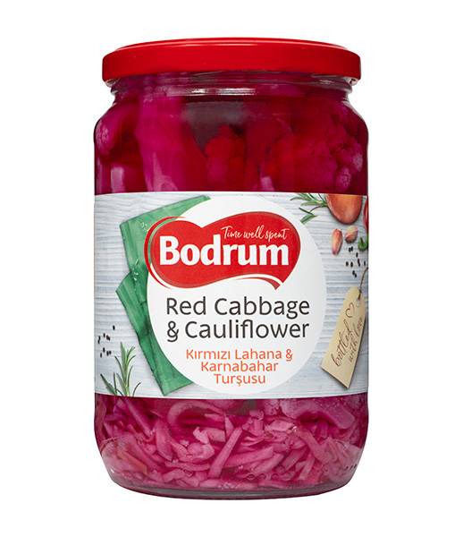 5Bodrum 720cc Red Cabbage and Cauliflower Pickles 6x680g