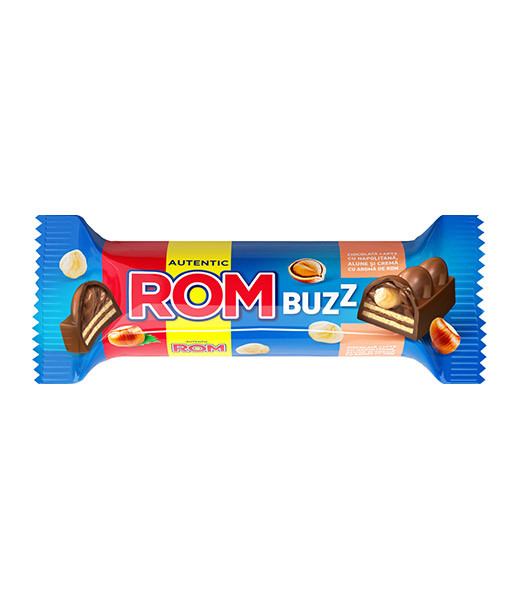 Kandia Rom Bar Buzz Hazelnut (Alune Intregi) 30x50g