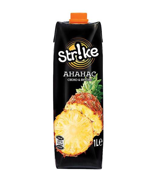Strike Fruit Drink Pineapple 12x1L