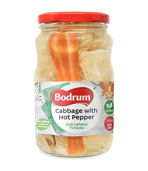 Bodrum 1700cc Cabbage Pickles With Chilli 6x1600g