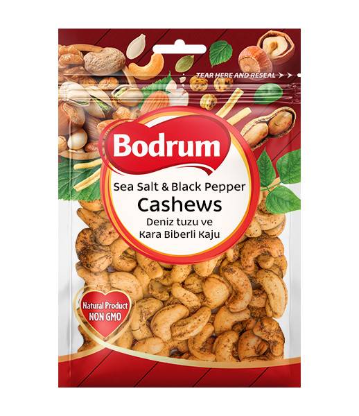Bodrum Cashew Nuts Sea Salt & Black Pepper 6x150g