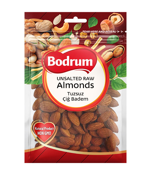 Bodrum Almonds Raw 8x150g