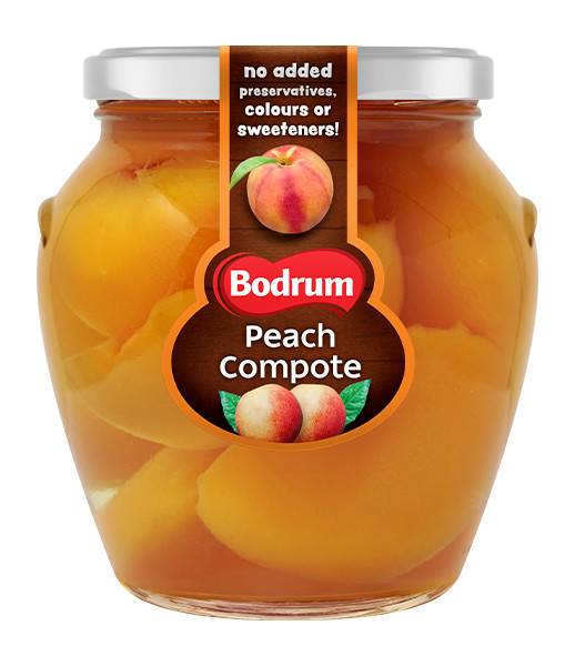 Bodrum Amf Compote-Peeled Peach 12x580ml