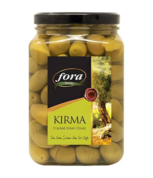 Fora Jar Cracked Green Olives in Plastic (Kirma) 6x1kg