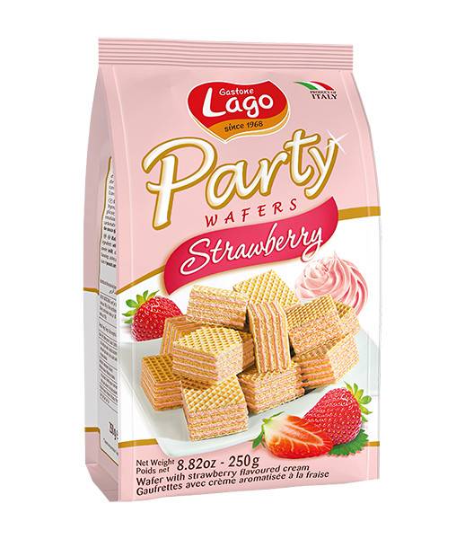 Lago Party Wafer Strawberry 10x250g