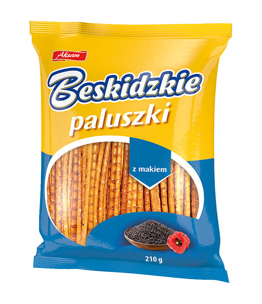 Aksam Beskidzkie Paluszki Poppy Seed Sticks (Z Makiem) 9x175g