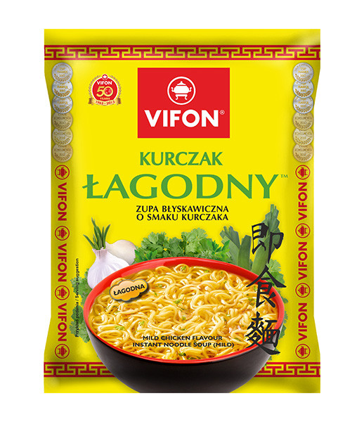 Vifon Noodle Soup Mild Chicken (Zupa Kurczak Lagodny) 24x70g