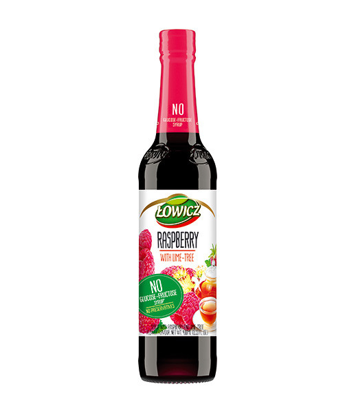 Lowicz Raspberry & Lime Flower Syrup (Lipy) 6x400ml