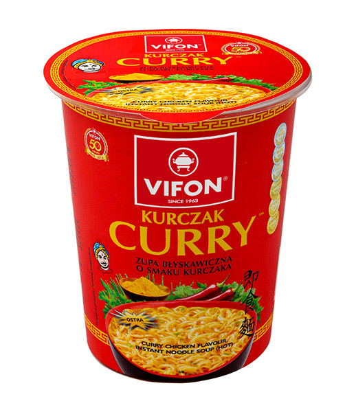 Vifon Cup Noodle Soup Chicken Curry (KURCZAK CURRY) 6x60g