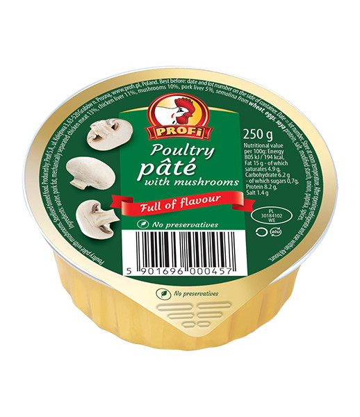 Profi Poultry Pate with Mushroom 8x250g