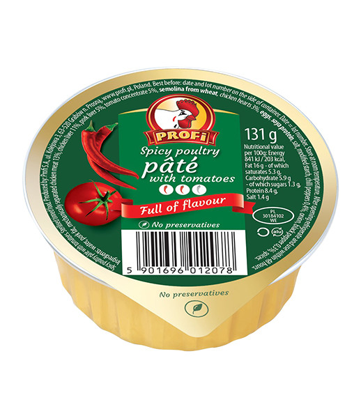 Profi Poultry Pate with Tomatoes Spicy 15x131g