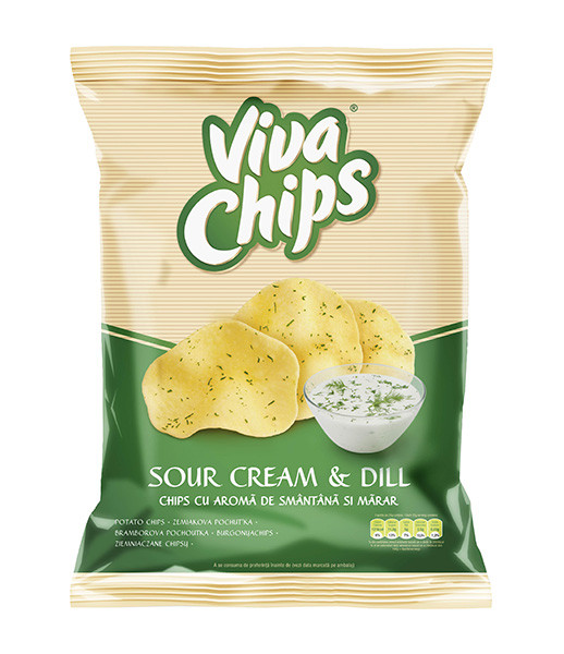 Crisps Viva Sour Cream & Dill 20x100g