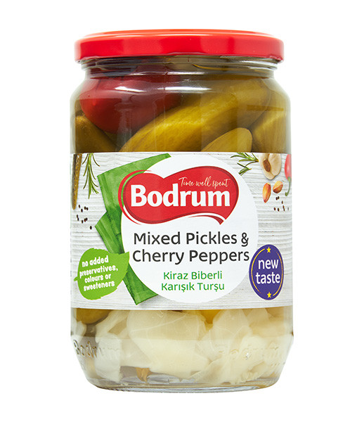 5Bodrum 720cc Mixed Pickles & Cherry Peppers 6x720g