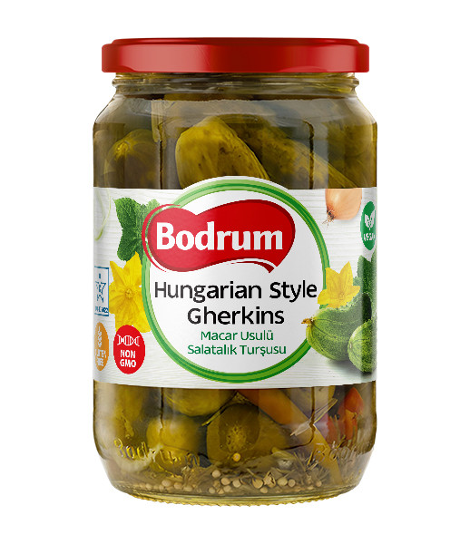 5Bodrum 720cc Hungarian Style Gherkins (6/9) 6x680g