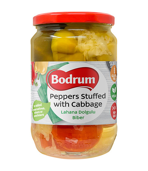 5Bodrum 720cc Red-Yellow Pepper with Stuffed Cabbage 6x680g