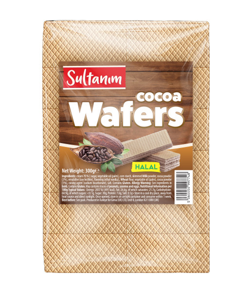 Sultanim Wafers with Cocoa Halal  12x300g