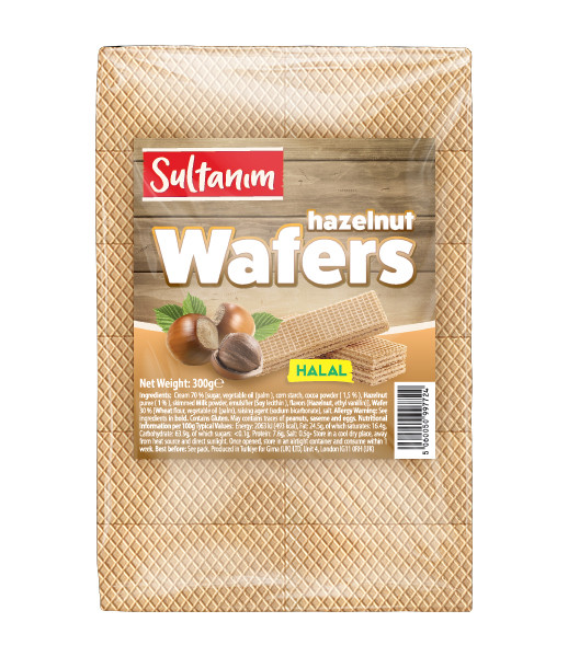 Sultanim Wafers with Hazelnut Halal 12x300g