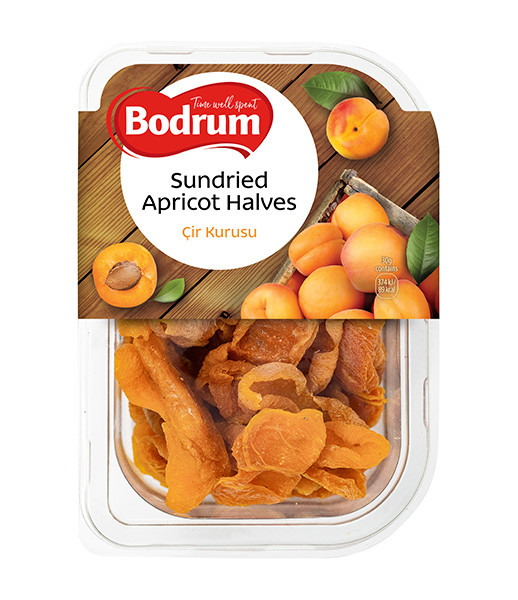 Bodrum Halved Apricots (Cir Kurusu) (Tray) 6x200g