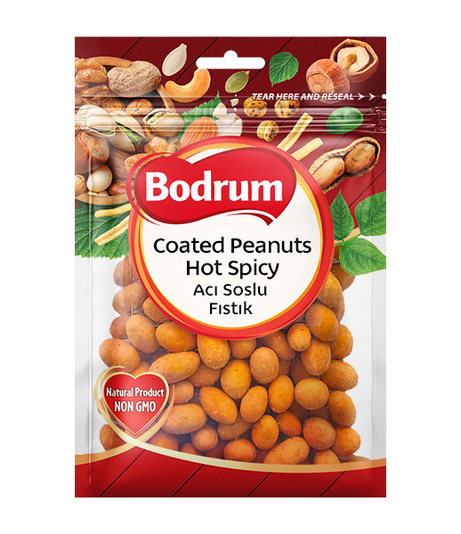 Bodrum Peanuts Coated Hot Spicy 6x150g