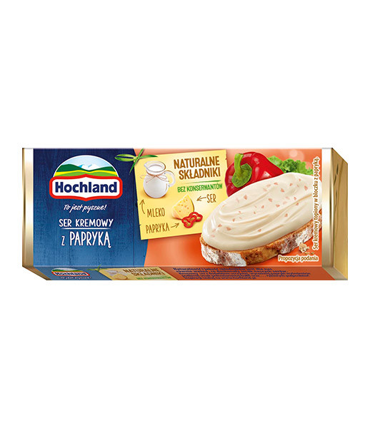 Hochland (12) Cheese Spread Block Paprika (6) 1x90g (3911)