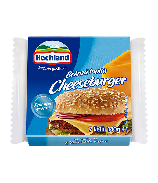 Hochland PC Slices Cheeseburger (7 slices) (Branza Topita Felii Cheeseburger) (32) 1x140g