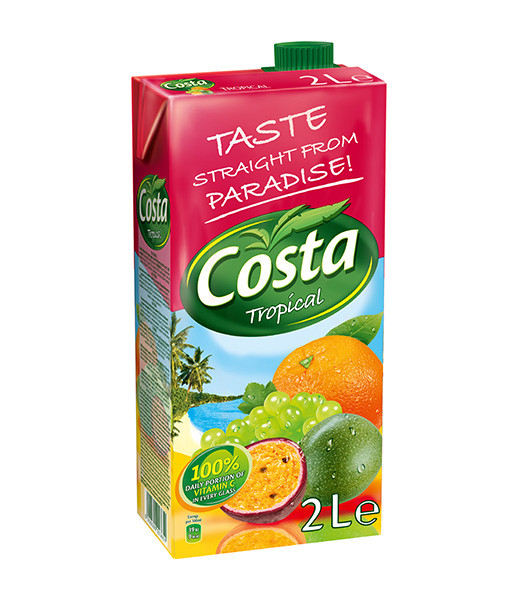 Costa Tropical Drink (Grape & Orange Passion) 6x2L