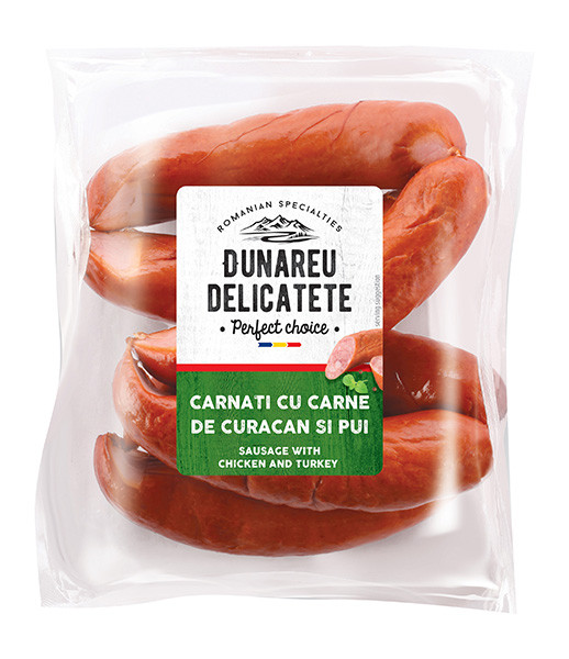 Dunareu Sausage with Turkey and Chicken (Carnati Cu Carne De Curacan) (10) Kg