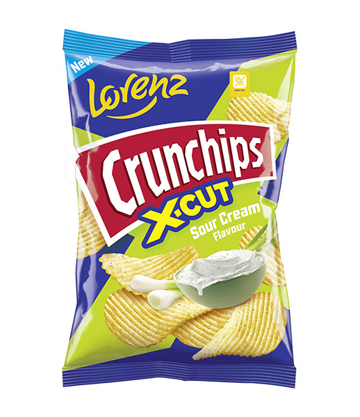 Lorenz Crunchips X-Cut Sour Cream 10x130g