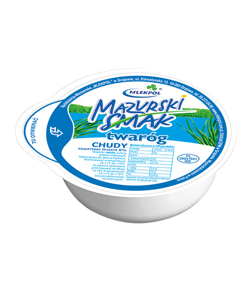 Mlekpool 0% Fat Mazurski Curd Cheese (Blue) 8x275g