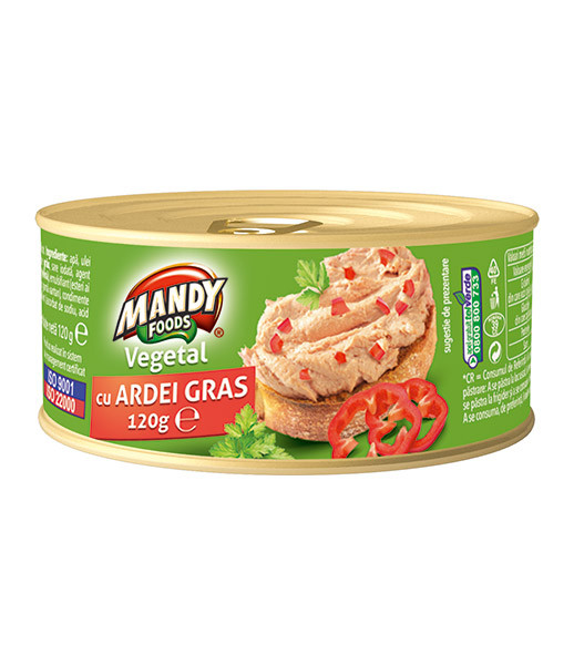 Mandy Foods Pate Veg. with Red Pepper 6x120g