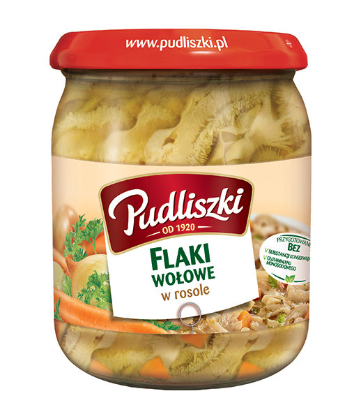 Pudliszki Filaki with Beef Tripe in Broth Ready Meal 4x500g