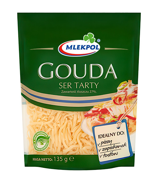 Mlekpol Grated Gouda Cheese 12x135g